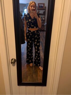 Target Black Floral Tie-Back Dress